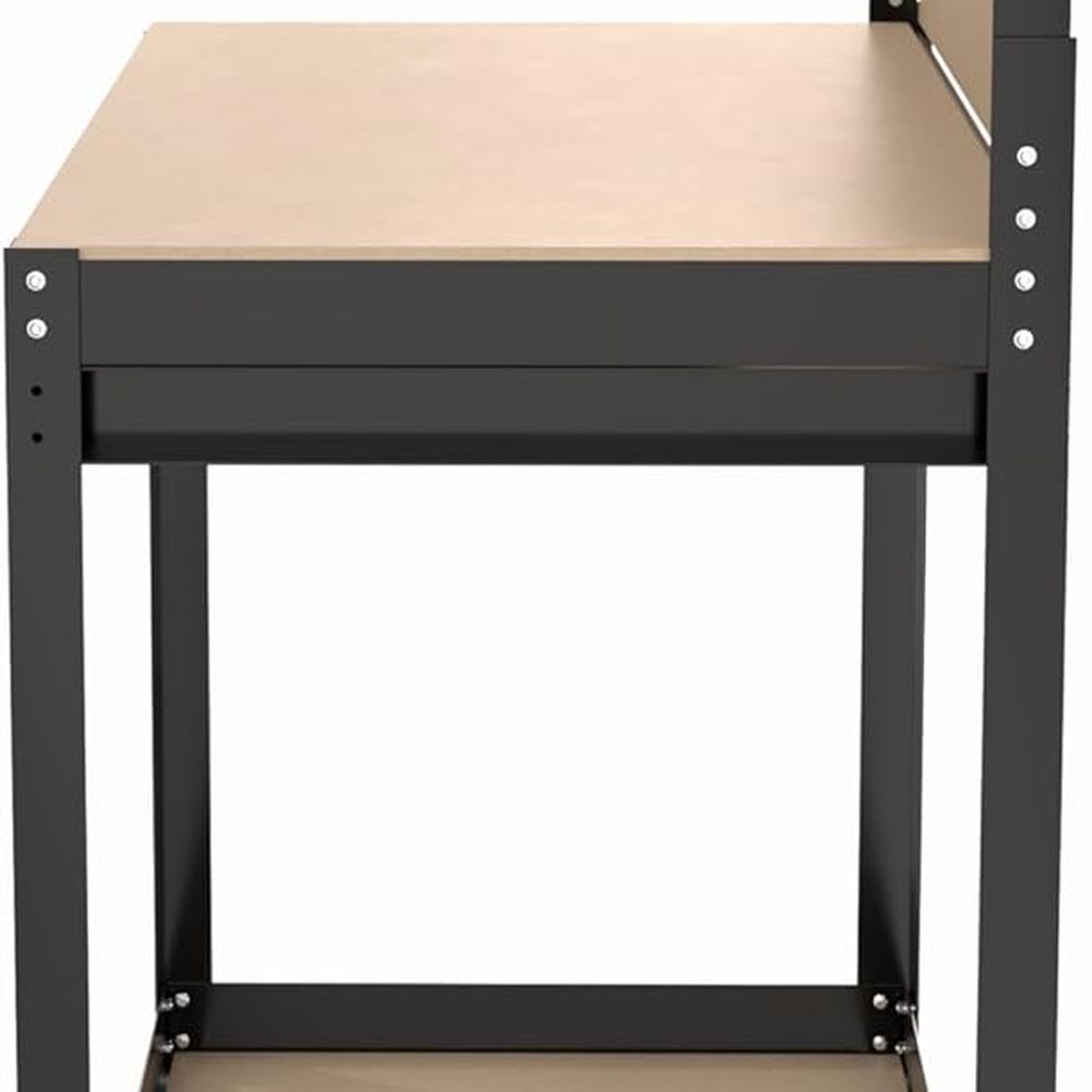 Woodworking Garage - Sturdy 61 Workbench with Drawers, Shelf,