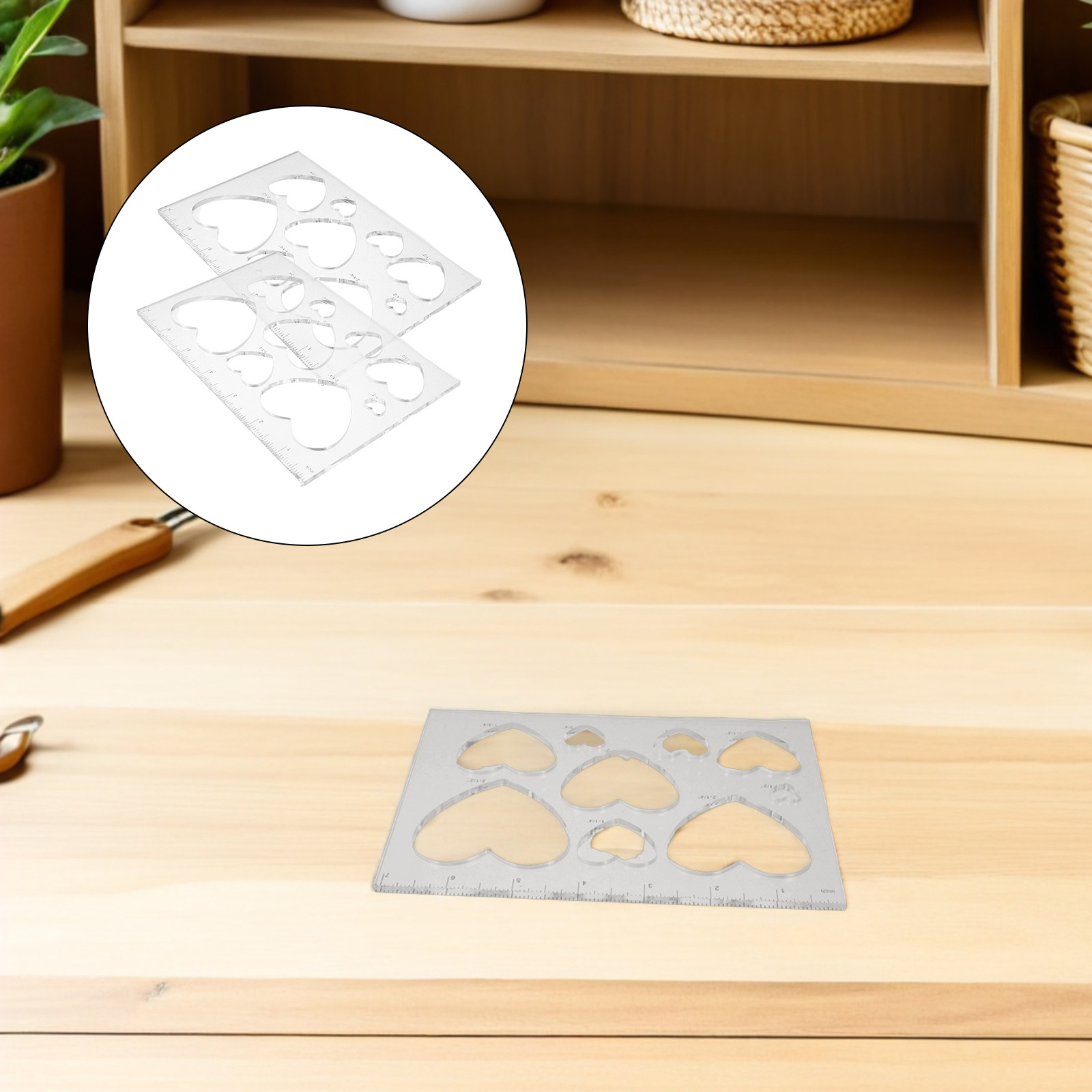 Woodworking Templates - 2Pcs Multi-Function Acrylic Router Templates Clear