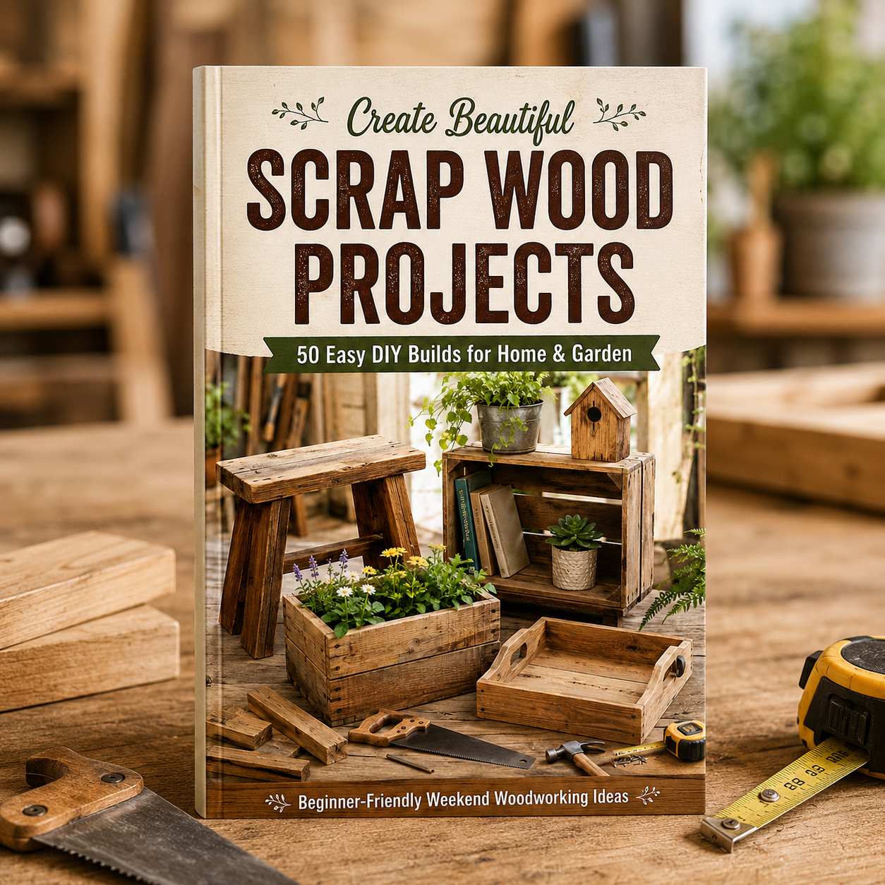 Woodworking Ideas For Beginners - Create Beautiful Scrap Wood Projects: 50
