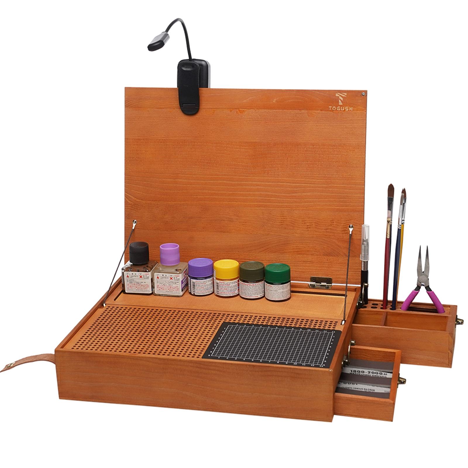 Woodworking Box - Hobby Work Table for Model Building,