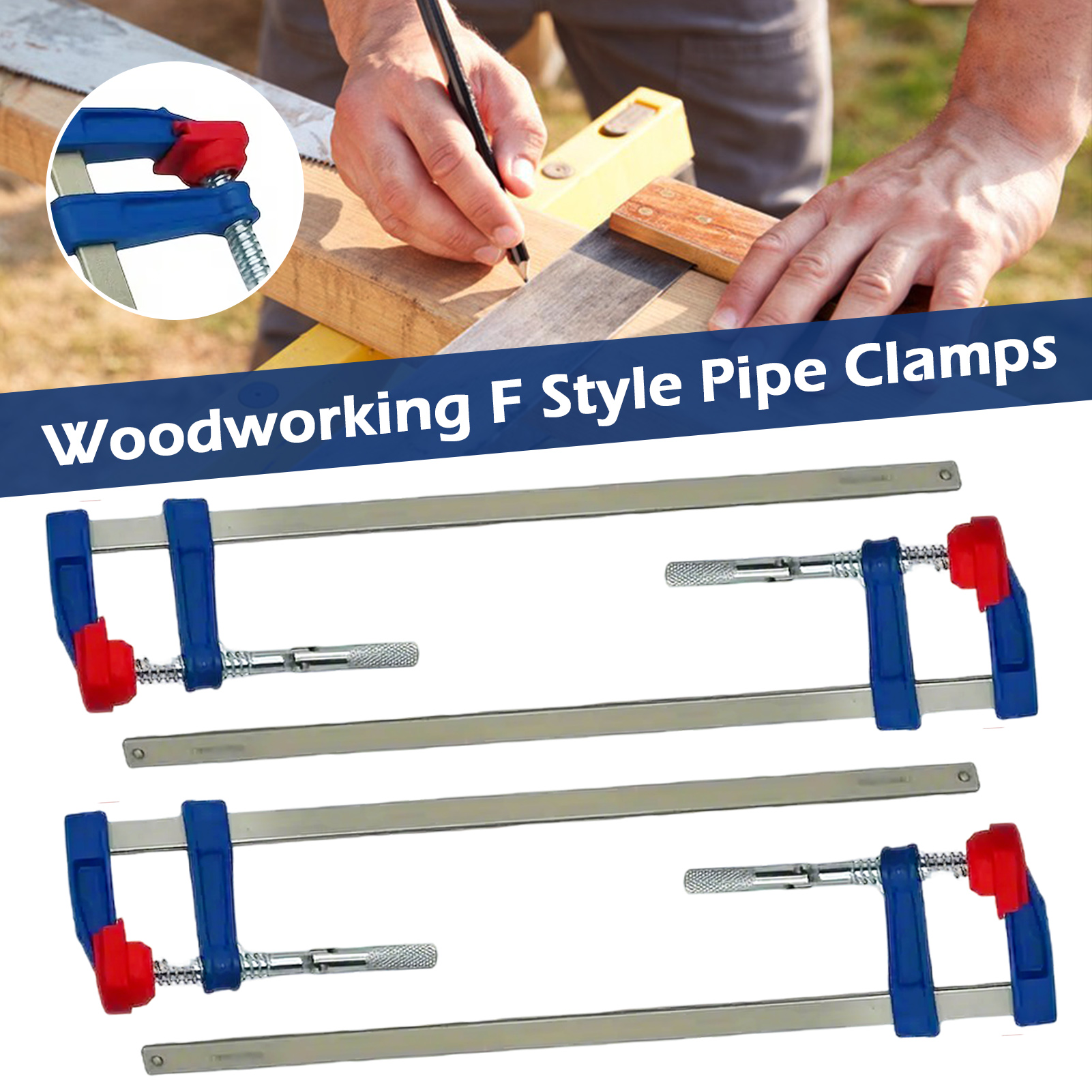 4pcs Wood Gluing Pipe Clamps s - огляд і ціна Woodworking Quick Clamps