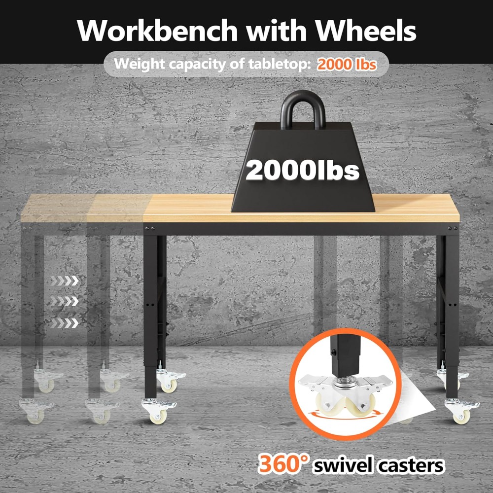 Adjustable Workbench, Heavy Du - огляд і ціна Woodworking Garage