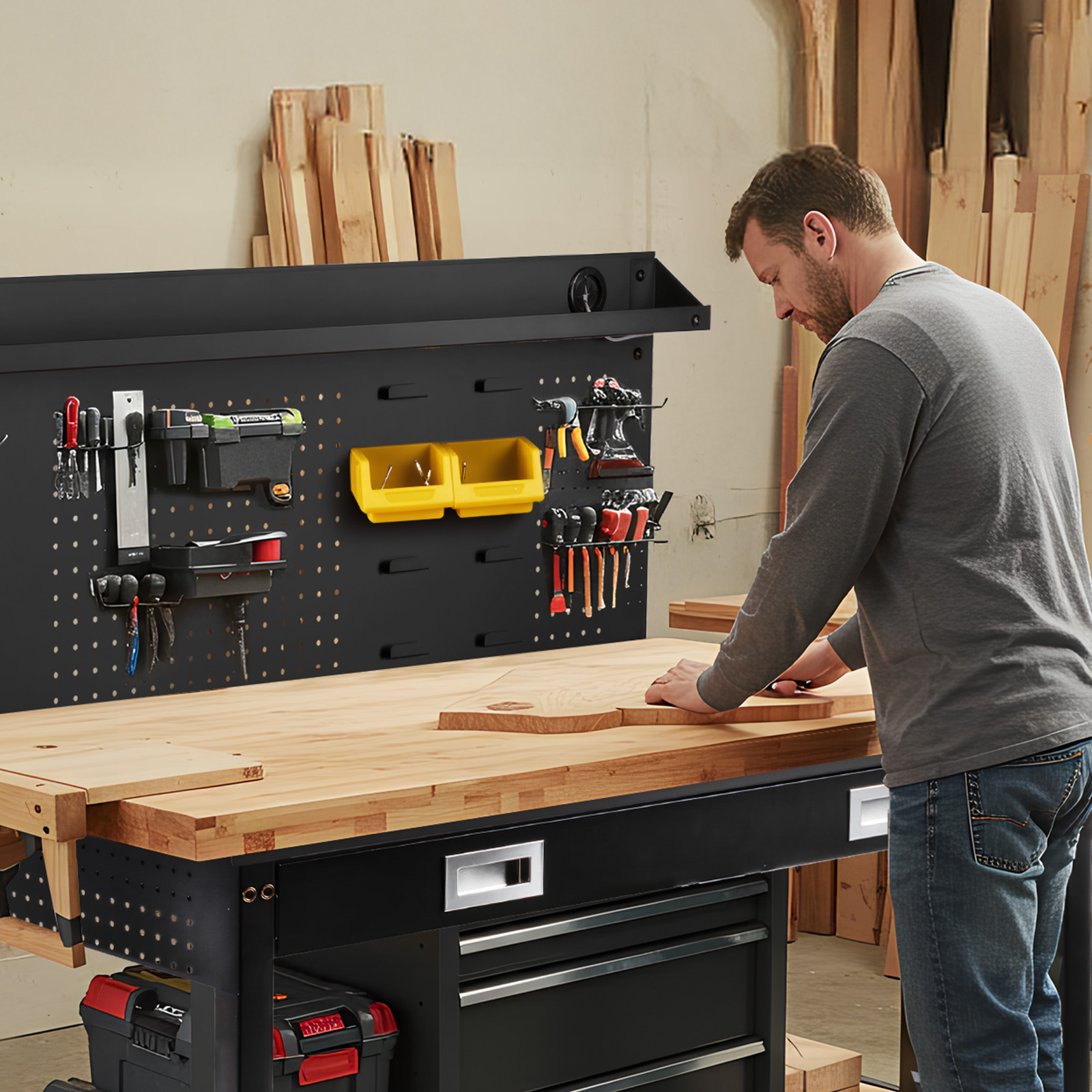 MUWOOD 60x22“ Workbench with D - огляд і ціна Woodworking Garage