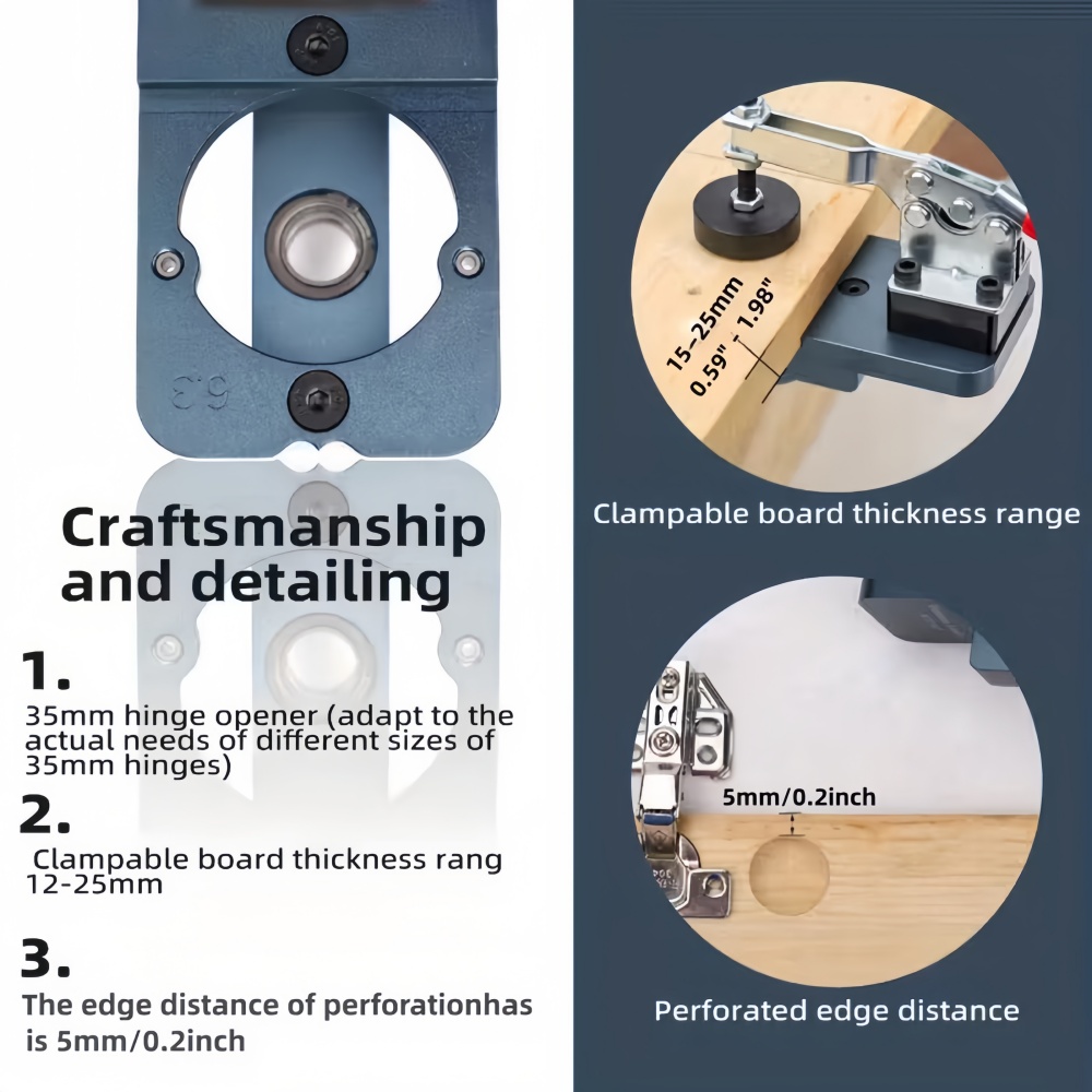 35mm Hinge Jig Kit - Adjustabl - огляд і ціна Woodworking Templates