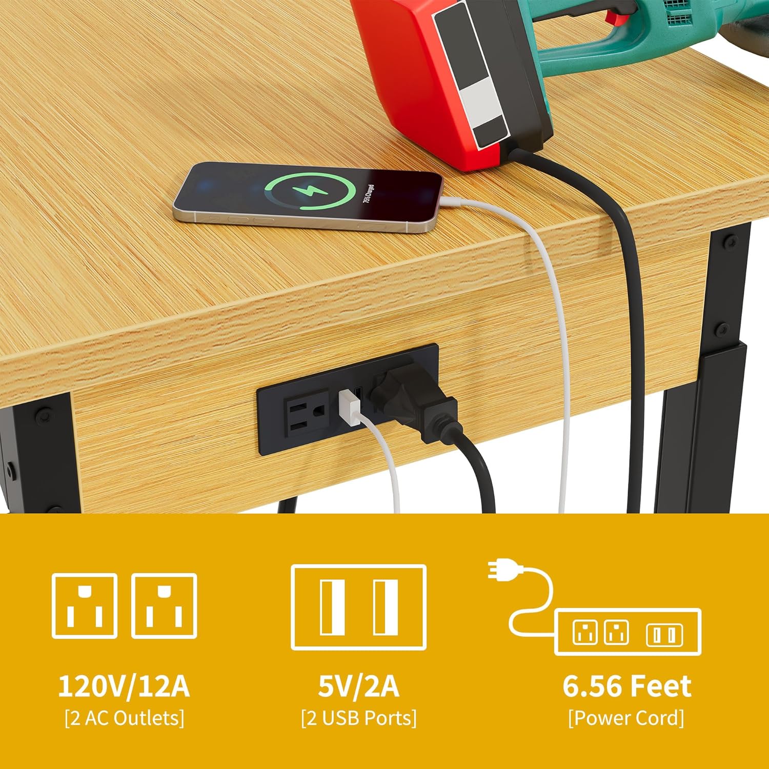 Work Bench With Wheels Pegboar - огляд і ціна Woodworking Garage