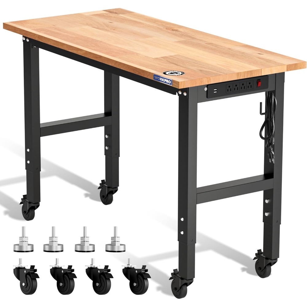 Garage Workbench, 48X22 Adjust - огляд і ціна Woodworking Garage