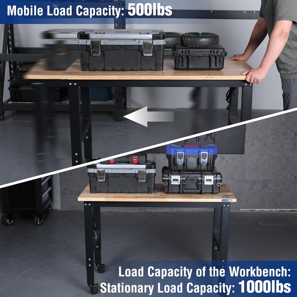 Garage Workbench, 48X22 Adjust - огляд і ціна Woodworking Garage