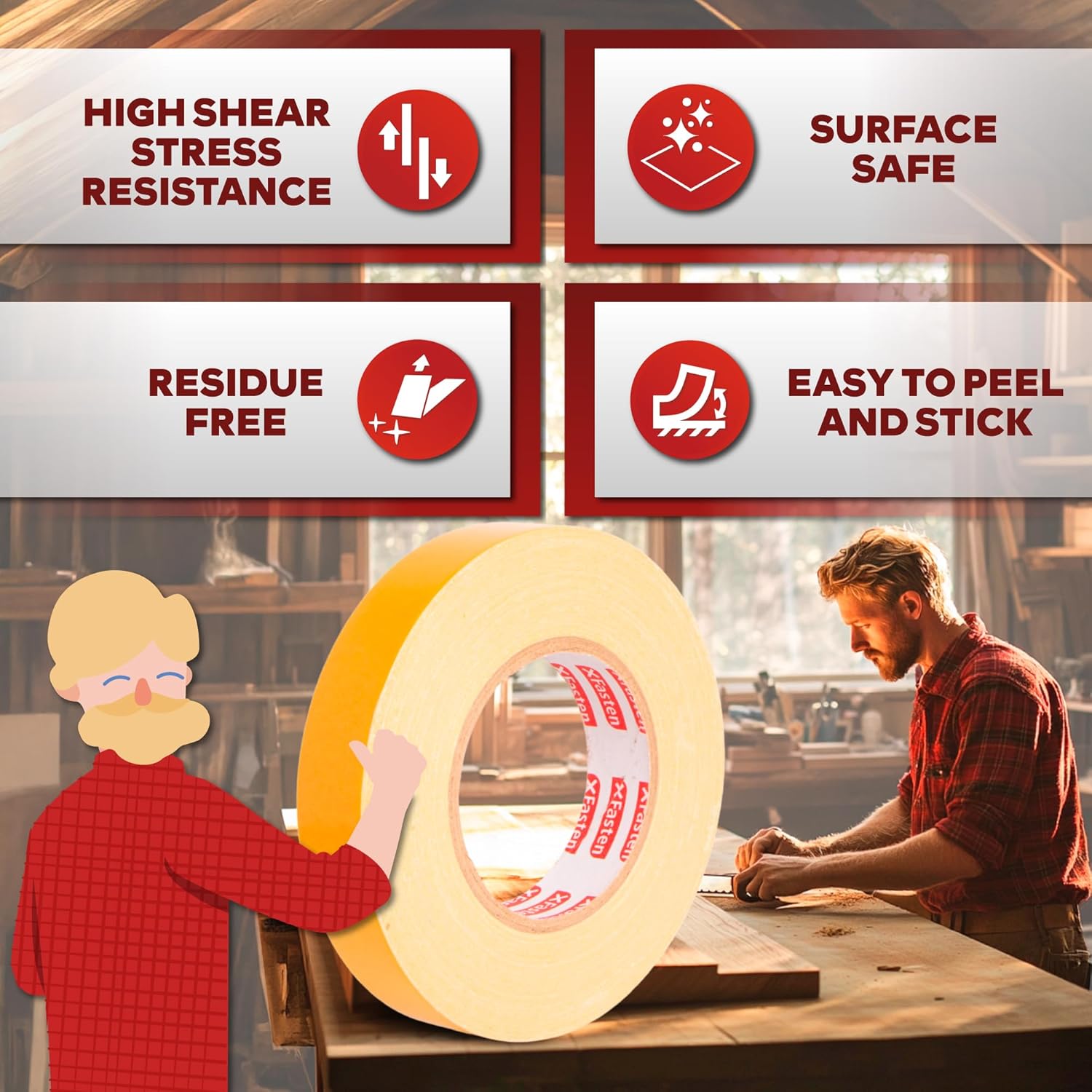 Double Sided Woodworking Tape  - огляд і ціна Woodworking Templates