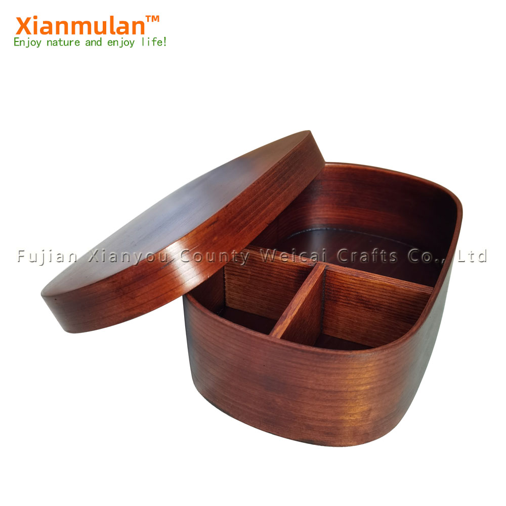 Natural Wooden Bento Box Squar - огляд і ціна Woodworking Box