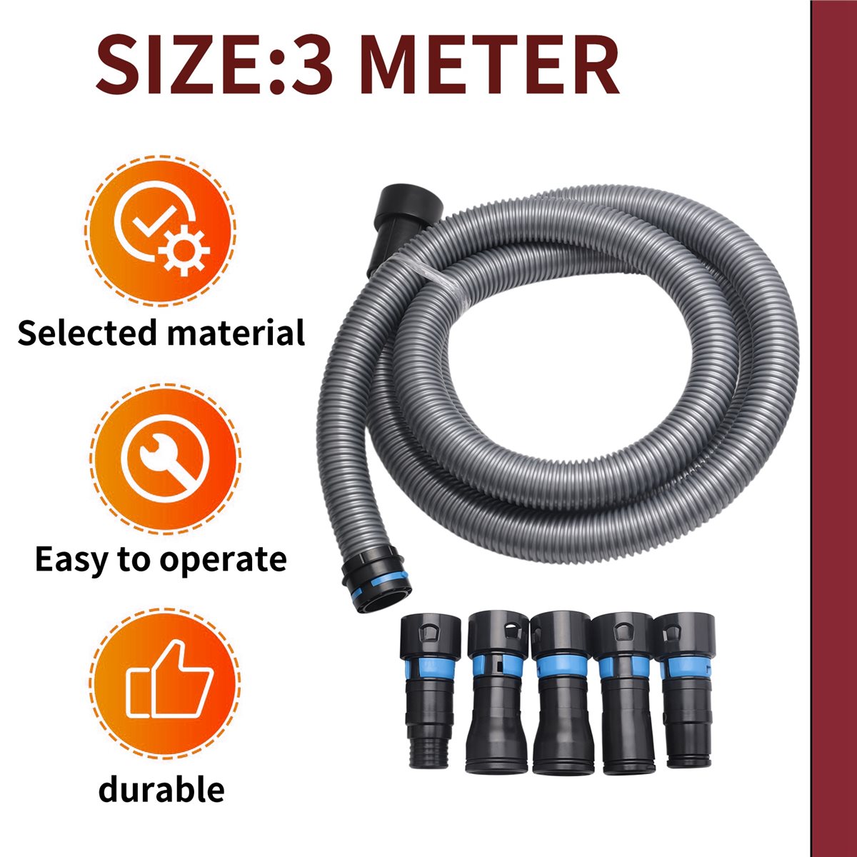 INABEZ 1 1/4 Inch X 10 Feet Du - огляд і ціна Woodworking Vacuum System